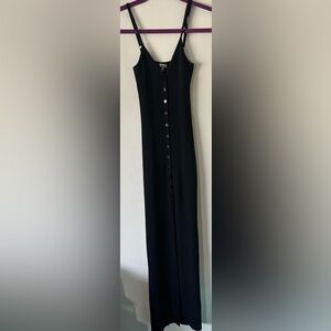 Hera Collection Black Button-Down Maxi Dress